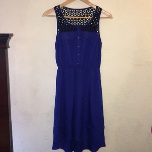 Blue and Black Dress